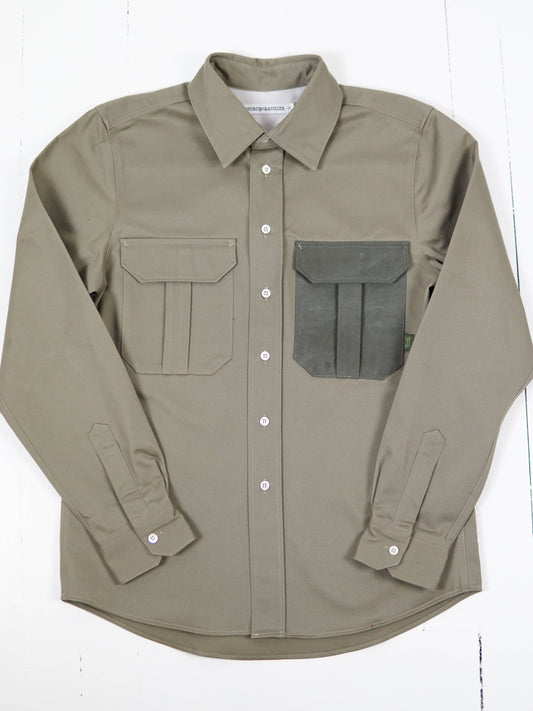Overshirt in faded green