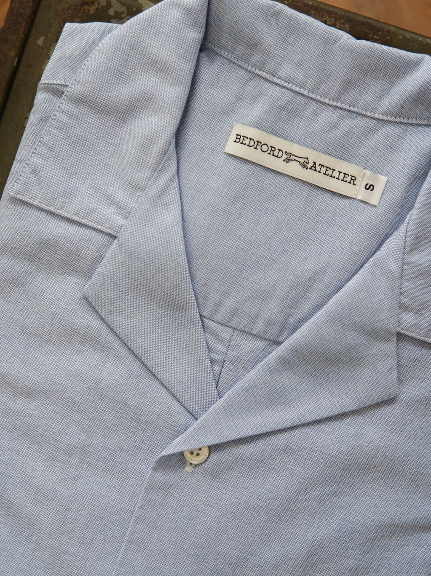 CHEMISETTE COL CUBAIN SKY BLUE OXFORD