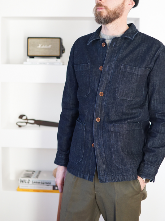 VESTE WORKER DENIM INDIGO SELVEDGE