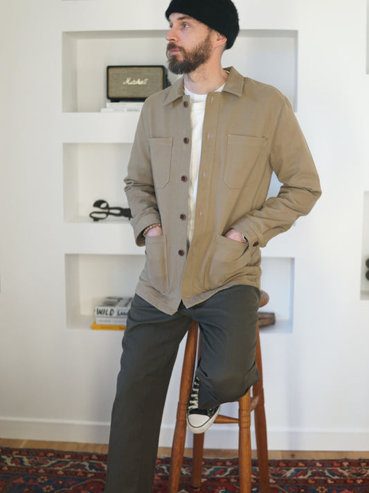 VESTE WORKER VERT AMANDE