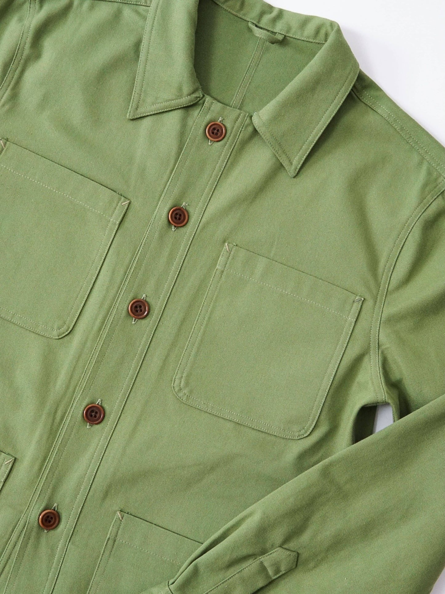 VESTE WORKER EN TOILE CANVAS VERTE