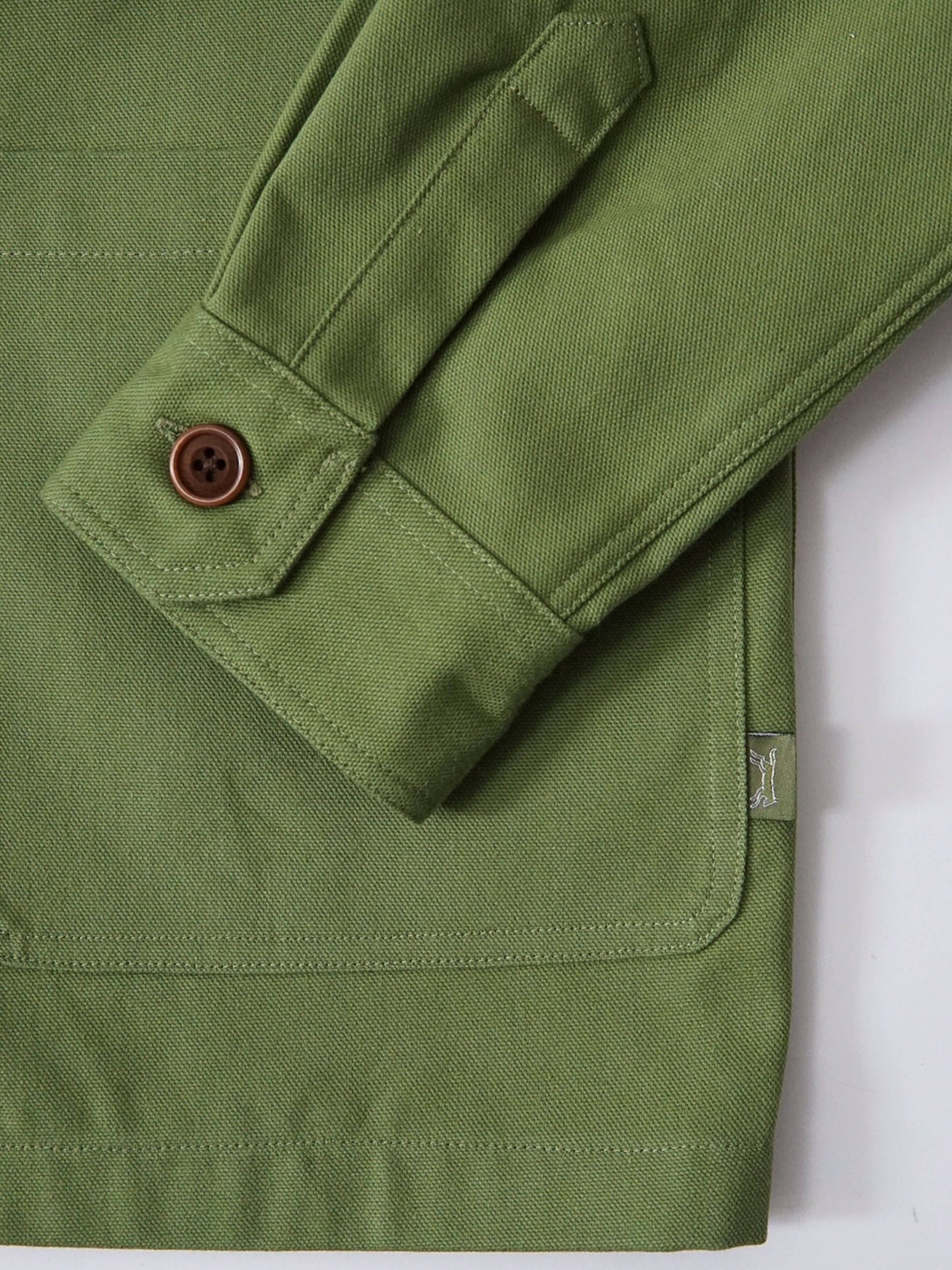 VESTE WORKER EN TOILE CANVAS VERTE