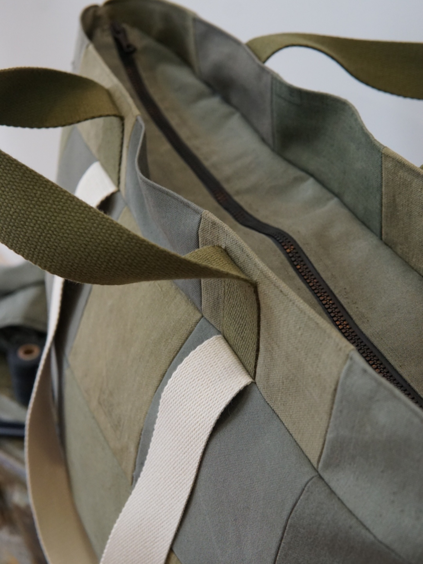 SAC « WEEKENDER » EN TOILE MILITAIRE VINTAGE