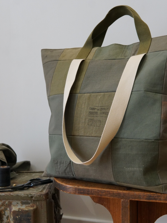 SAC « WEEKENDER » EN TOILE MILITAIRE VINTAGE