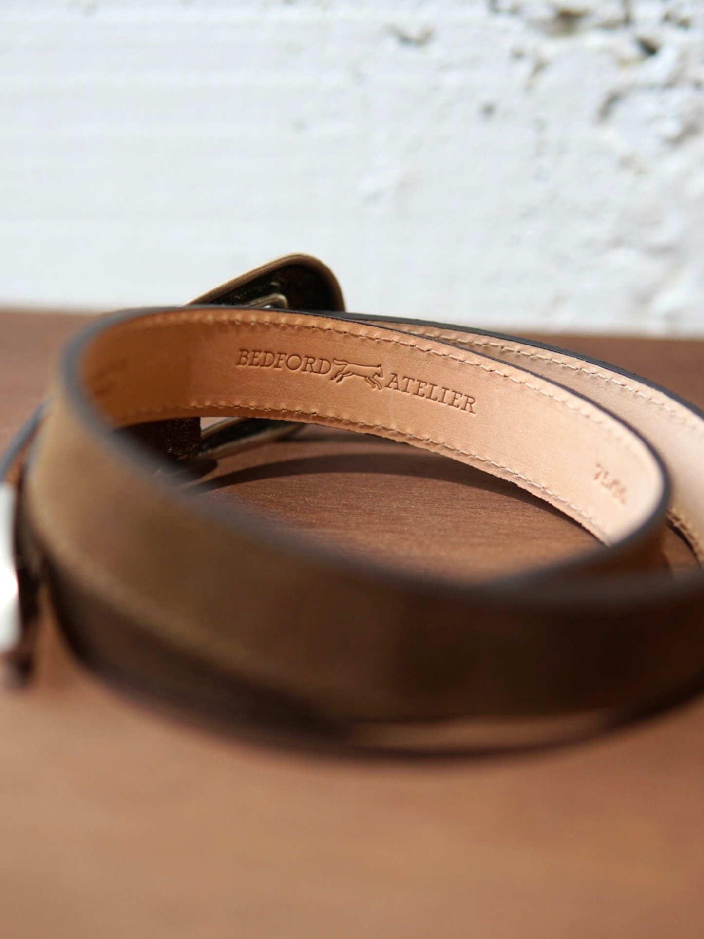 CEINTURE « WESTERN » EN CUIR SUÉDÉ MARRON