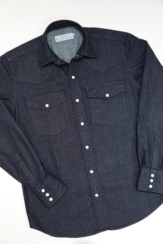 CHEMISE WESTERN - DENIM INDIGO