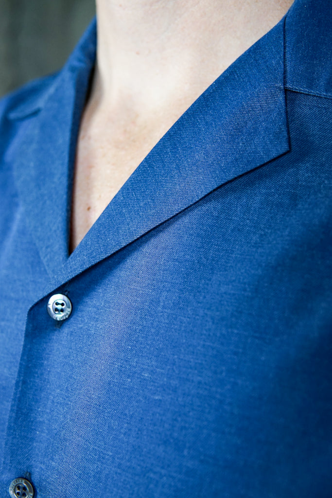 CHEMISETTE BLEUE INDIGO