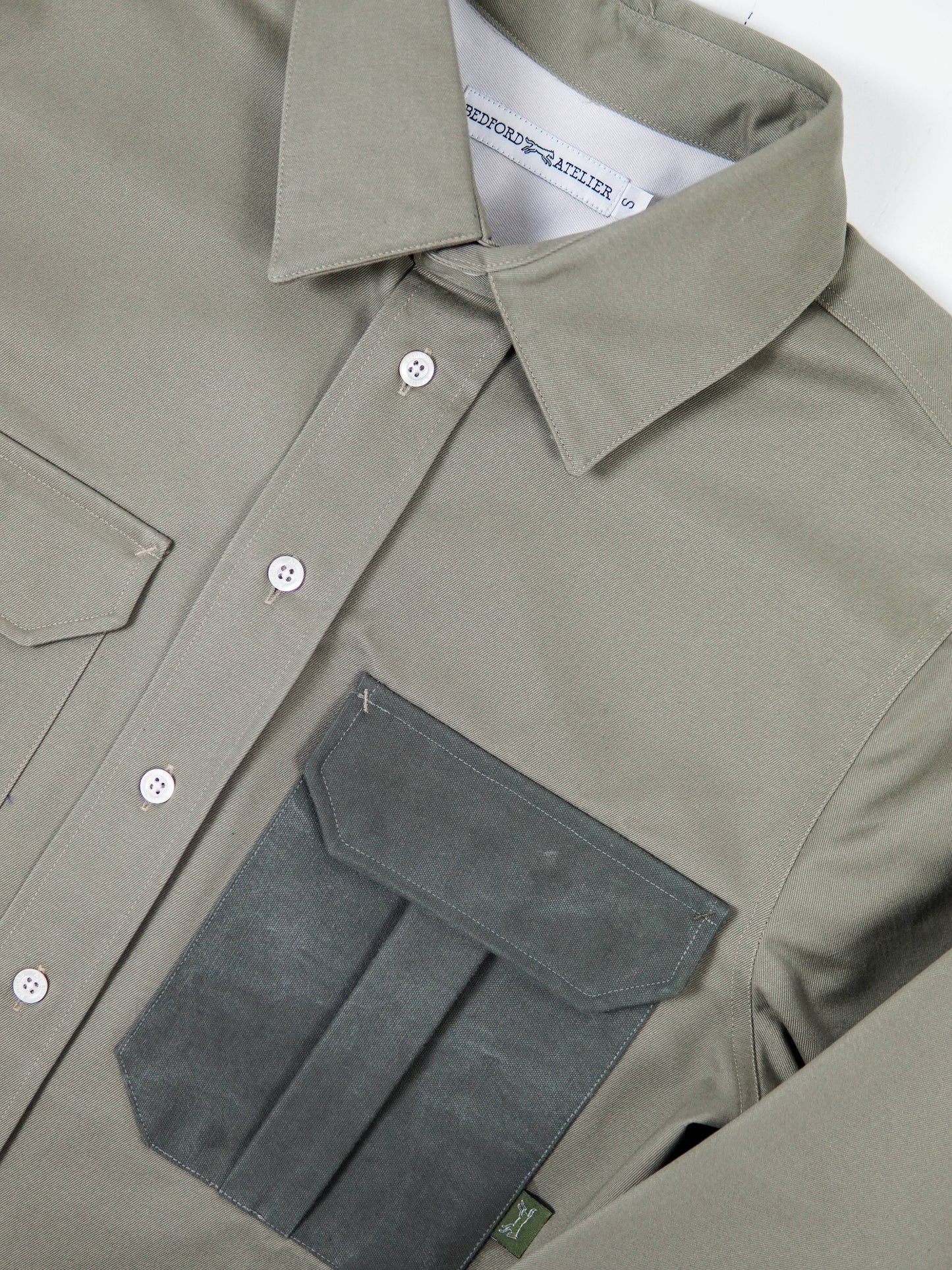 Overshirt in faded green