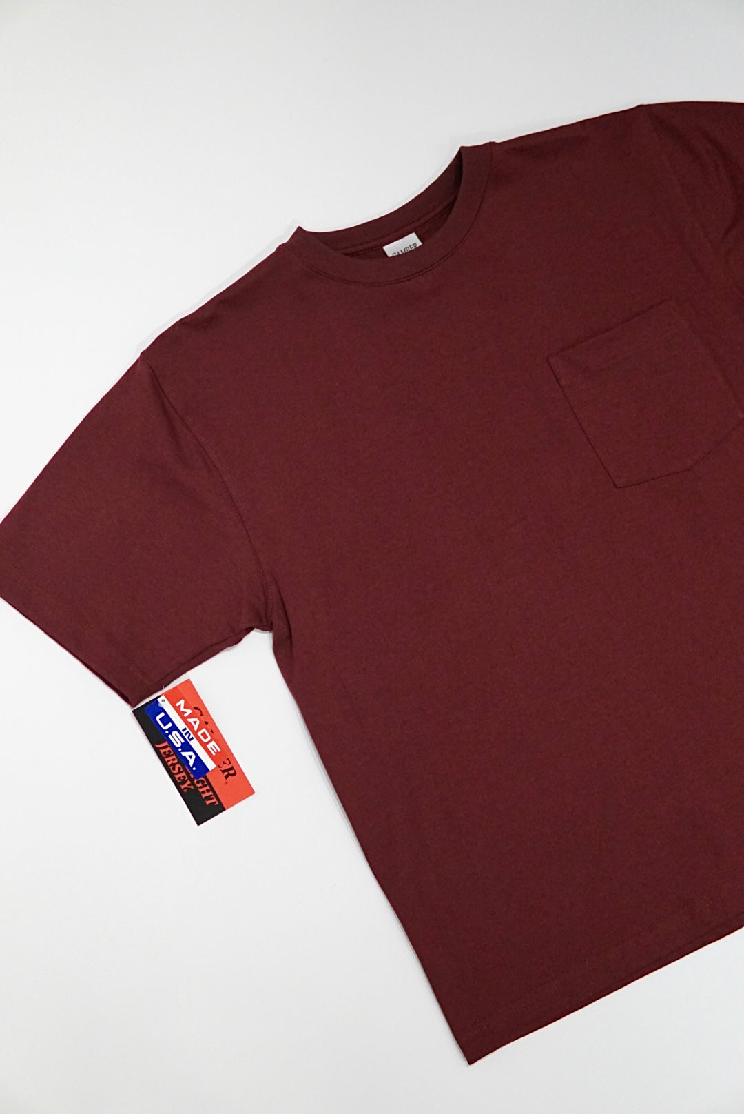 MAX WEIGHT POCKET T-SHIRT CAMBER -  BURGUNDY