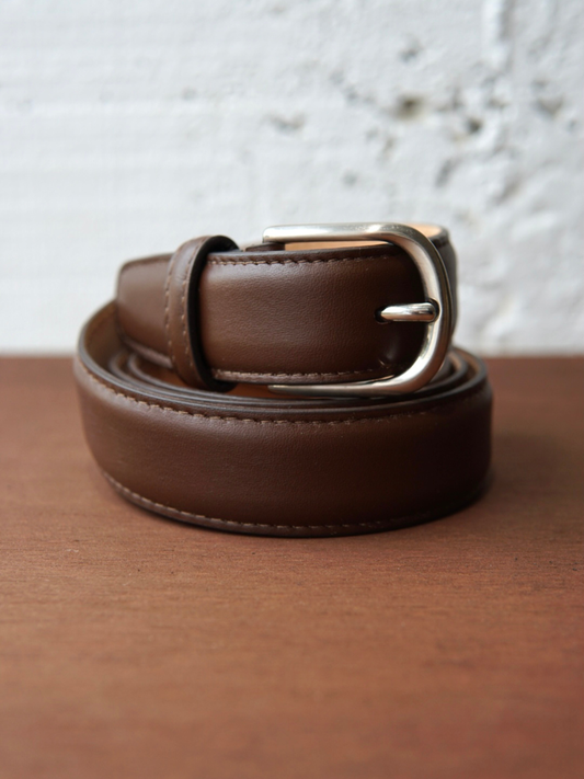 CEINTURE « HABILLÉE » EN CUIR MARRON