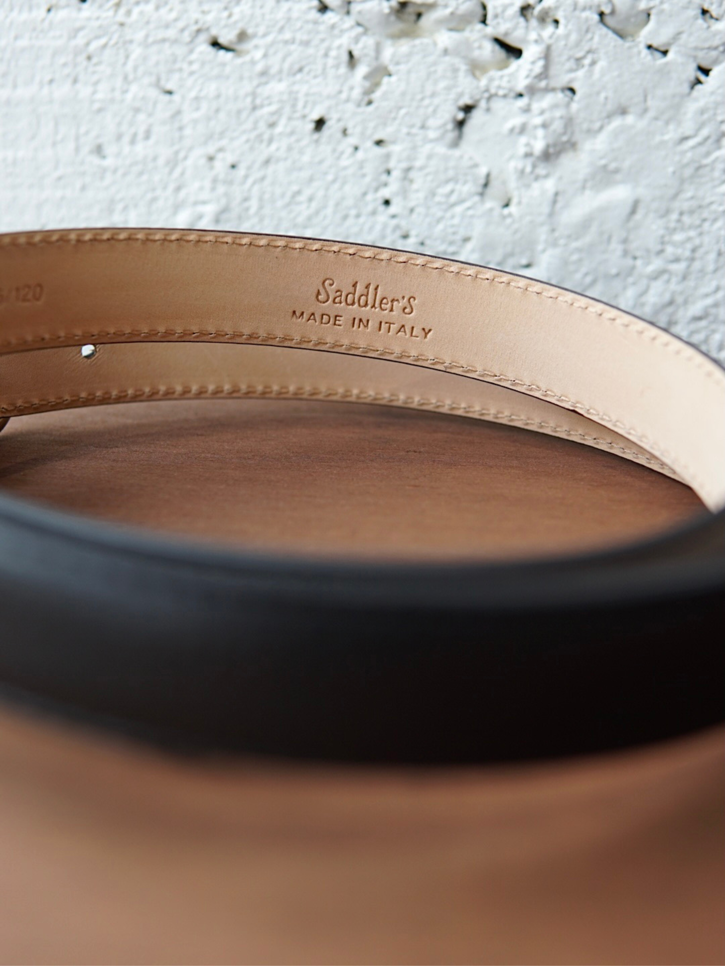 CEINTURE « CASUAL » EN CUIR GRAINÉ  NOIR