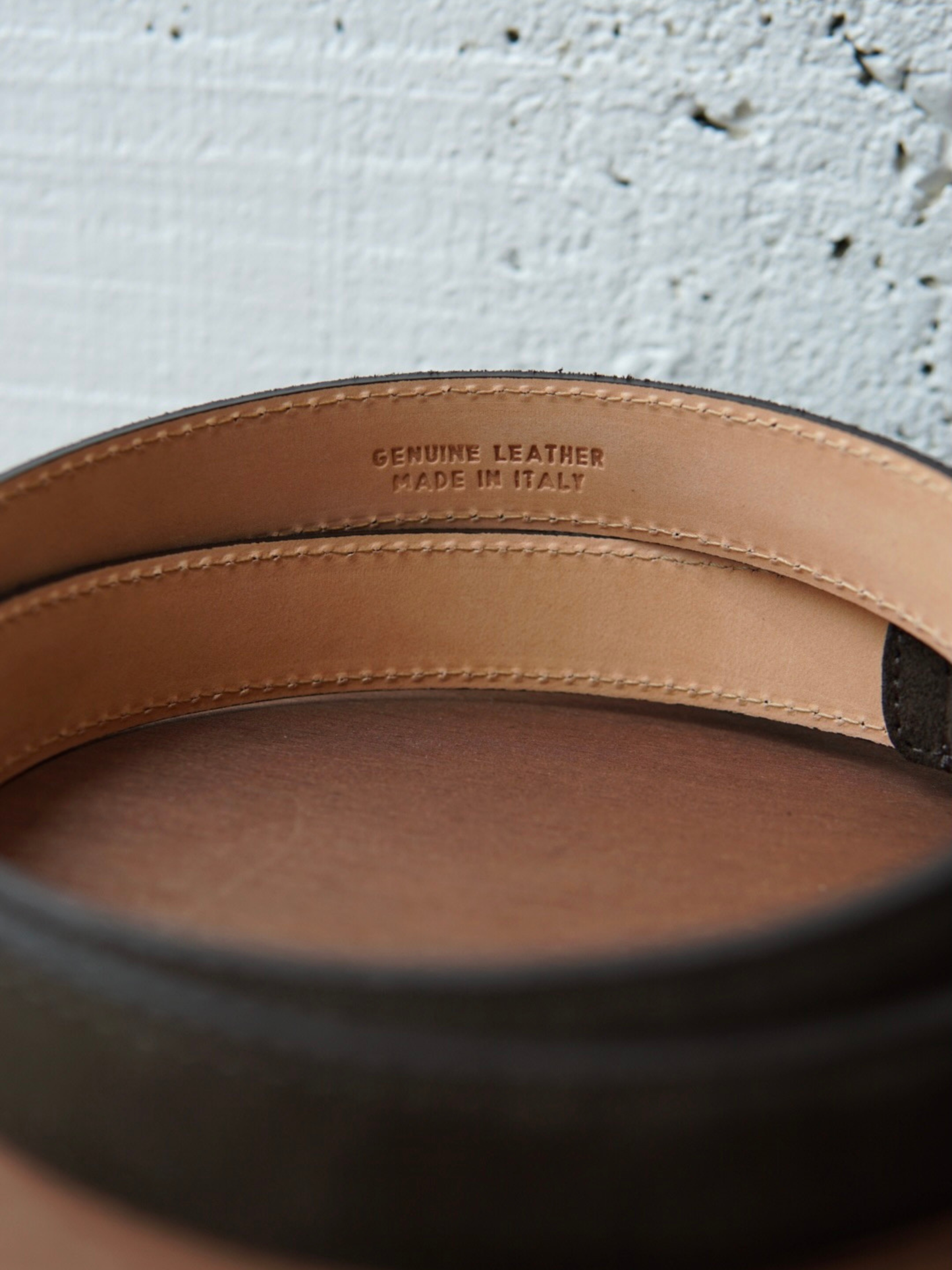 CEINTURE « CASUAL » EN CUIR SUÉDÉ MARRON