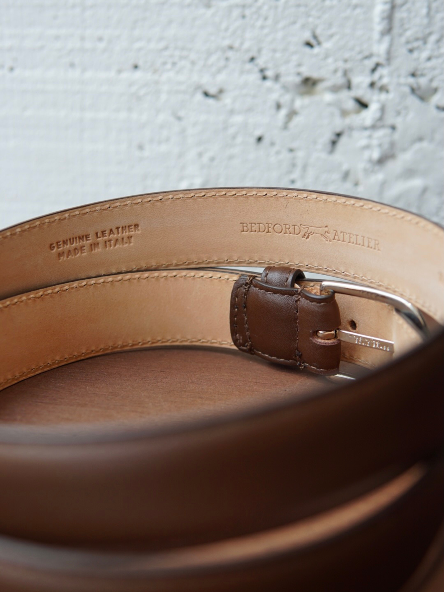 CEINTURE « HABILLÉE » EN CUIR MARRON
