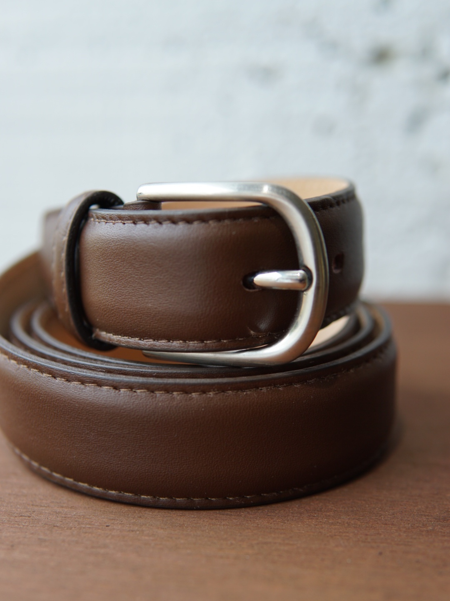 CEINTURE « HABILLÉE » EN CUIR MARRON