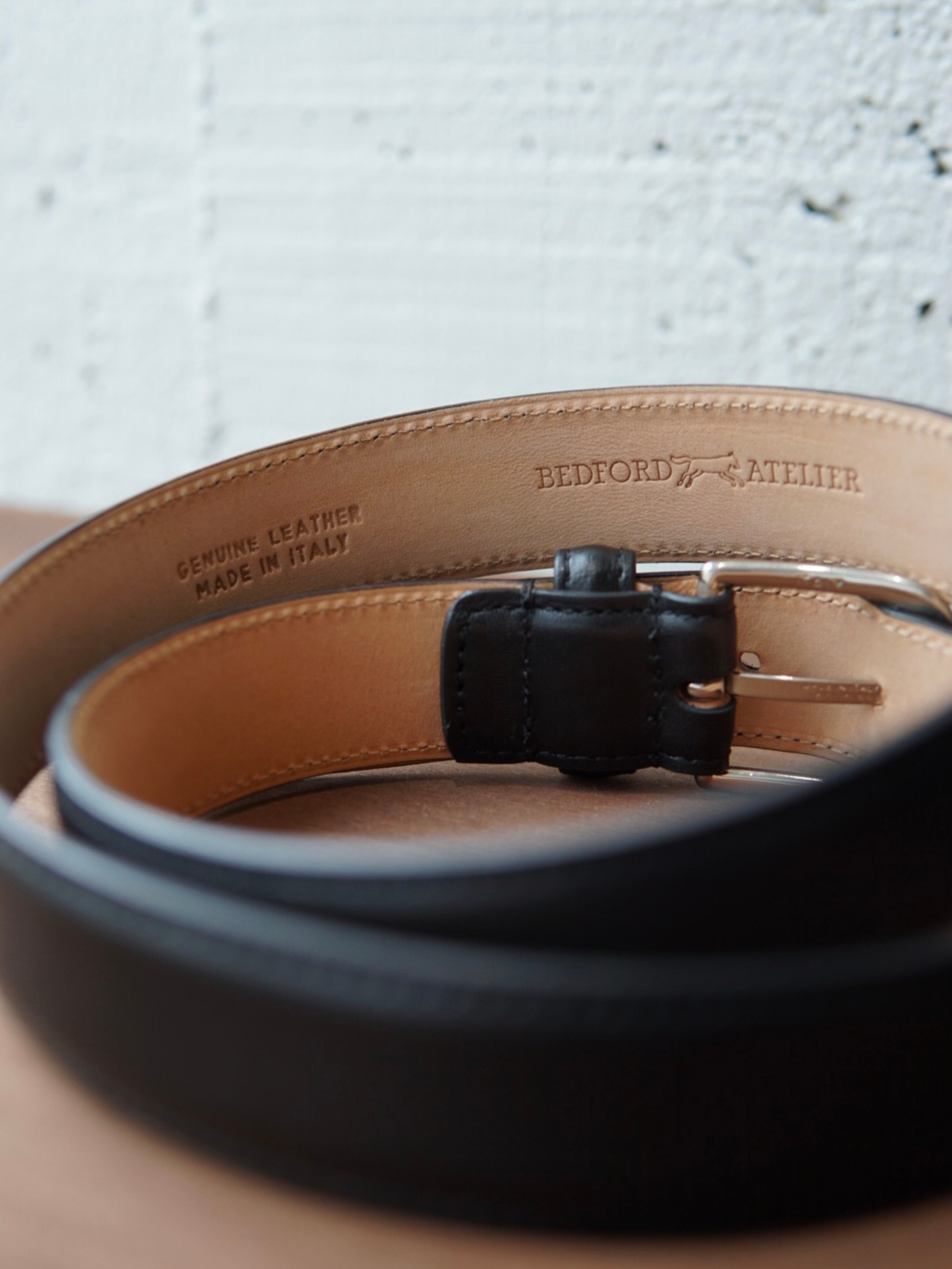 CEINTURE « HABILLÉE » EN CUIR NOIR