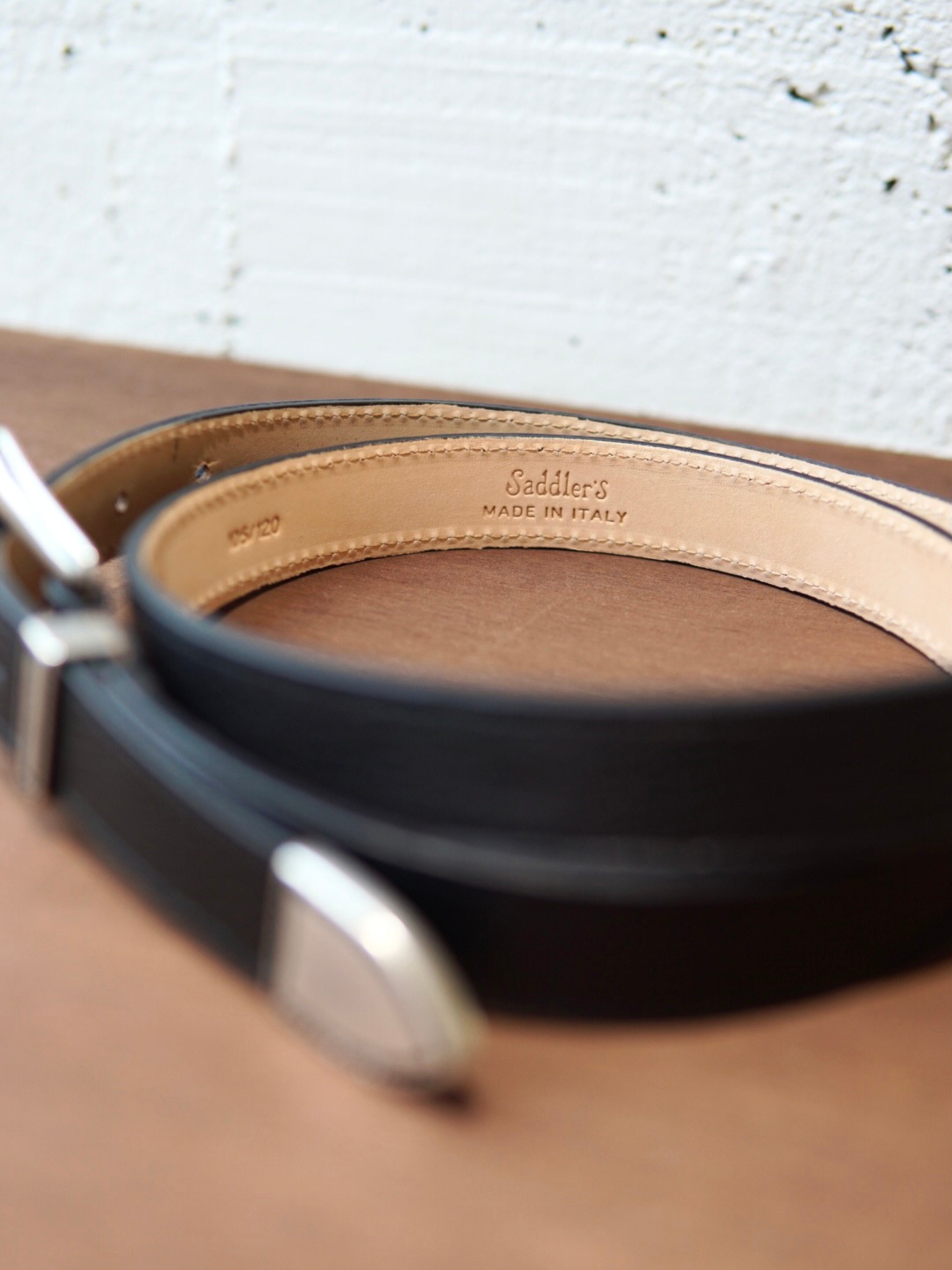 CEINTURE « WESTERN » EN CUIR GRAINÉ  NOIR