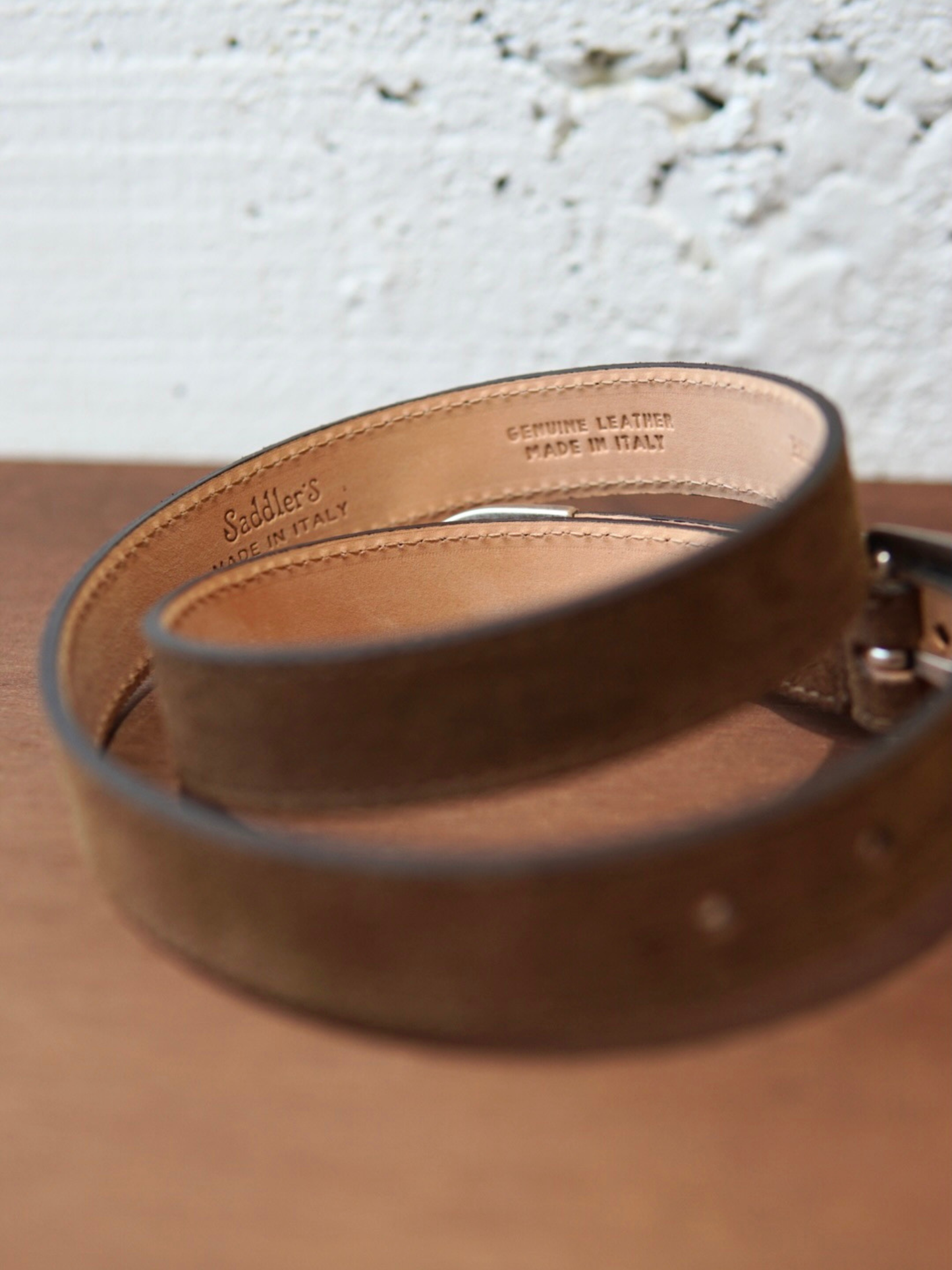 CEINTURE « WESTERN » EN CUIR SUÉDÉ  MARRON