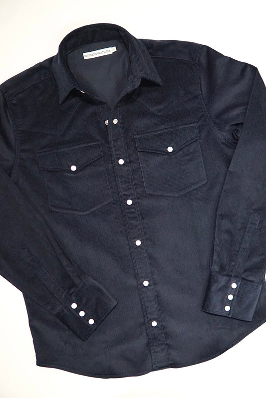 CHEMISE WESTERN - « BABY CORDUROY » NAVY
