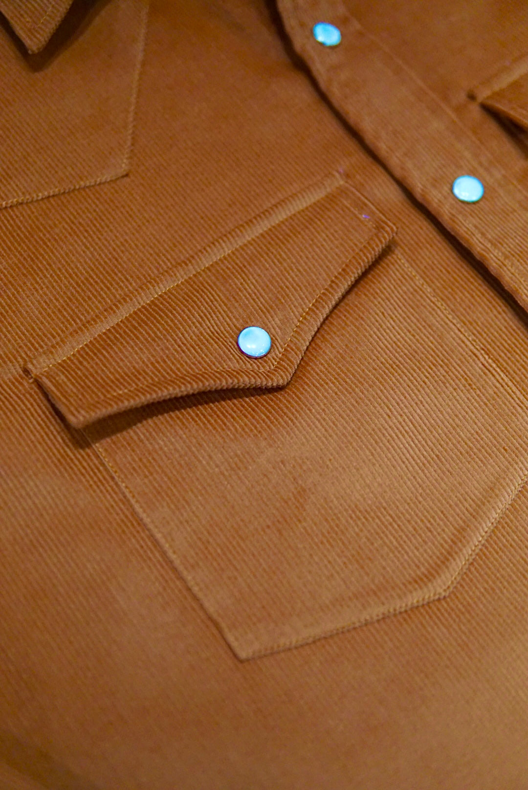 CHEMISE WESTERN - « BABY CORDUROY » ORANGE