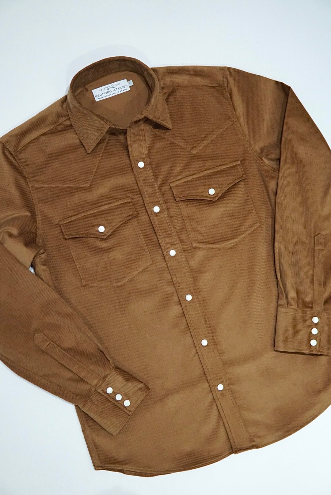 CHEMISE WESTERN - « BABY CORDUROY » MARRON