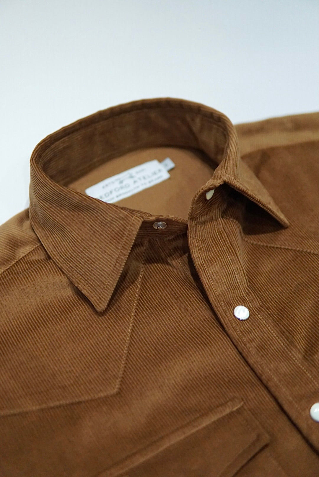 CHEMISE WESTERN - « BABY CORDUROY » MARRON