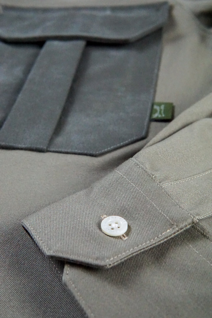 Overshirt in faded green